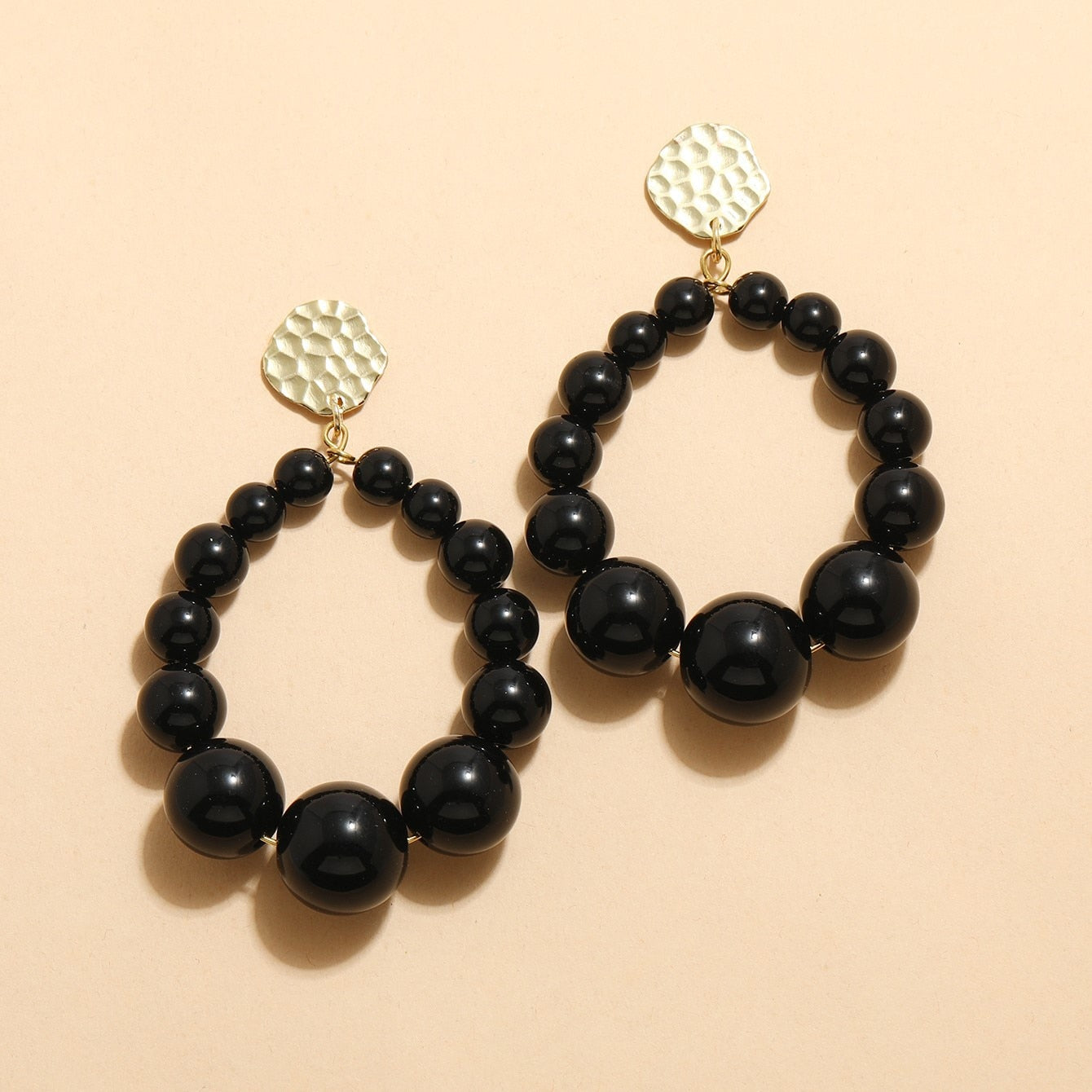 Bohemian Beaded Drop Earrings For Women Girls Exaggerated Boho Classis Trendy Style Large Beads Dangle Earrings Fashion Jewelry