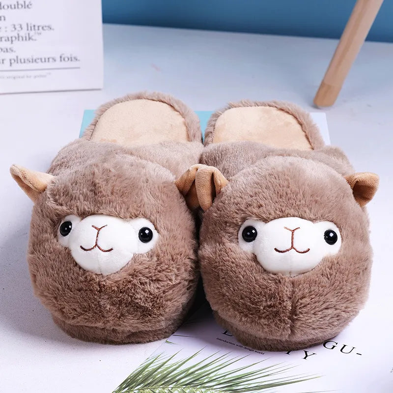 Brown Teddy Bear buy Slippers for Women and Girl Home Indoor Winter Shoes Soft Cute