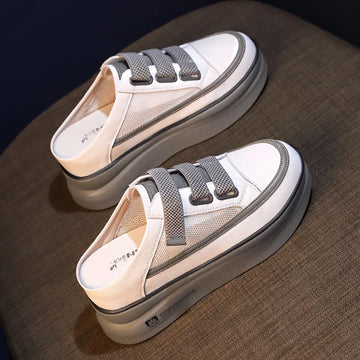 New Style Ladies Platform Sneakers Outdoor Breathable Mesh Wedges Comfortable And Fashionable Medium strength - Charlie Dolly