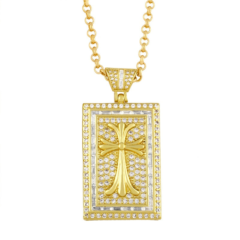 Andralyn New clavicle chain cross Virgin Mary pendant creative Tower necklace wholesale