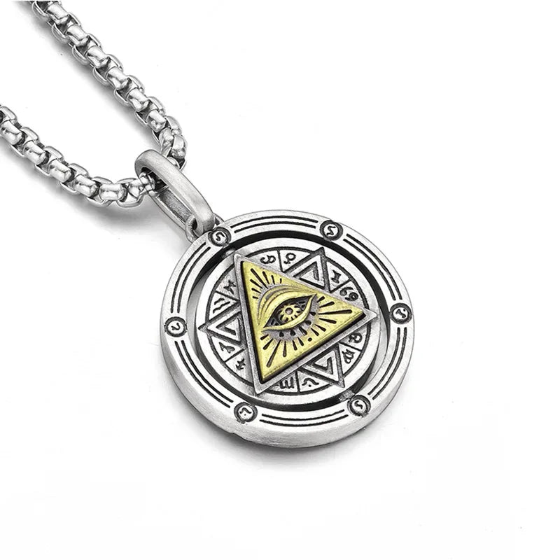 Eye of Horus Evil Eye Pendant Necklace, Ancient Egyptian Protection Amulet