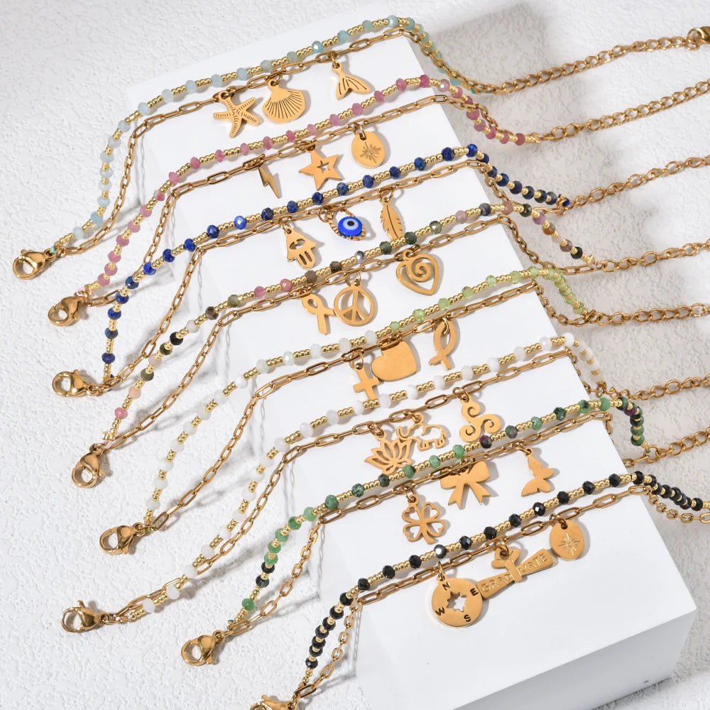 Evil Eye & Hamsa Hand Boho Bracelet