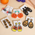 girlgo Halloween Beaded Dangle Earrings, Bohemian Handmade Pumpkin Skull Earrings, Festive Earrings, Halloween Events Wear - Charlie Dolly