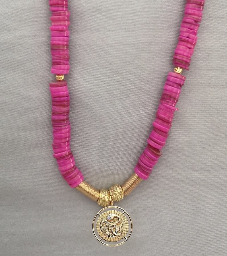natural stone beaded Kunzite gold-plated bead collar freshwater accents large baroque pearl focal Hook fastening necklace women