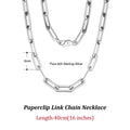 ORSA JEWELS 14K Gold Plated Genuine 925 Sterling Silver Paperclip Neck Chain 6/9.3/12mm Link Necklace for Women Men Jewelry SC39 - Charlie Dolly