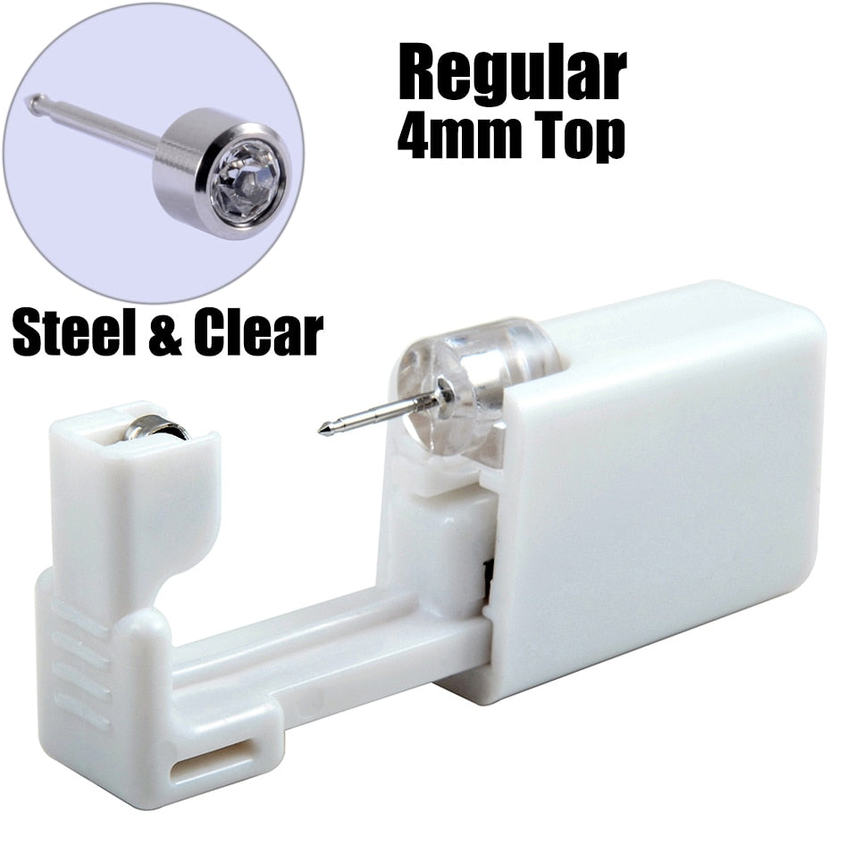 Disposable Sterile Ear Piercing Unit Cartilage Tragus Helix Piercing Gun Tool Kit Build In Steel Stud Earring Star Ball