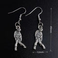 Earrings for Women Girls Drop Dangle Teens Charm Gift Party Simple Punk Cool Halloween Skull Cross Horror Skeleton Death Bat - Charlie Dolly