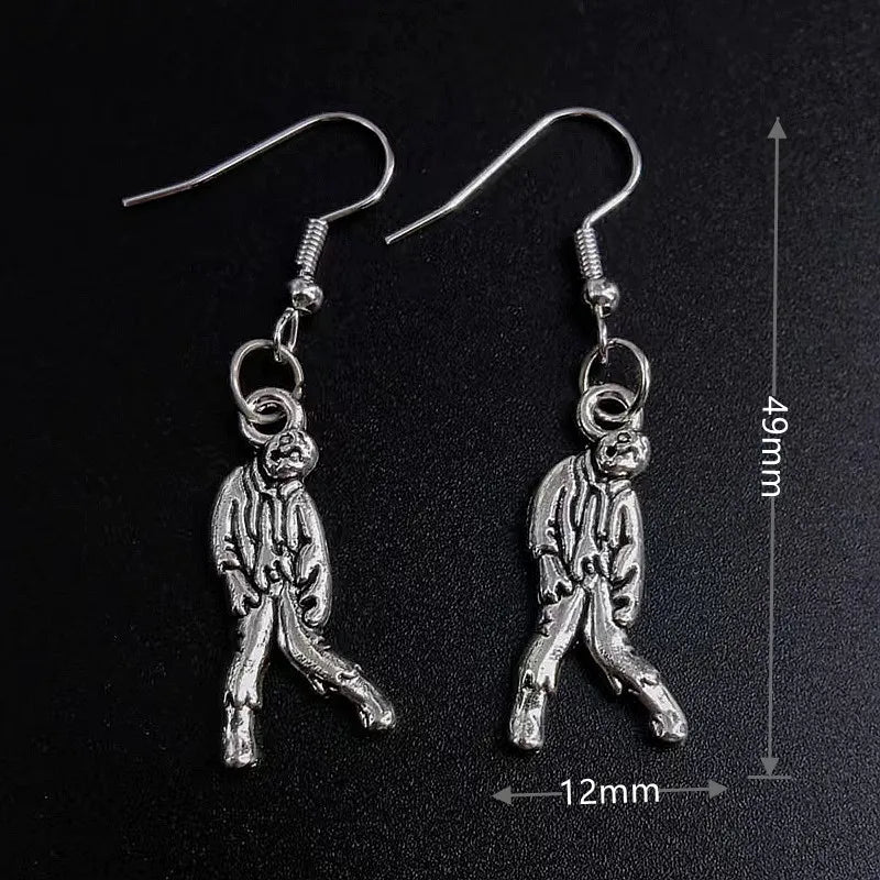 Earrings for Women Girls Drop Dangle Teens Charm Gift Party Simple Punk Cool Halloween Skull Cross Horror Skeleton Death Bat - Charlie Dolly