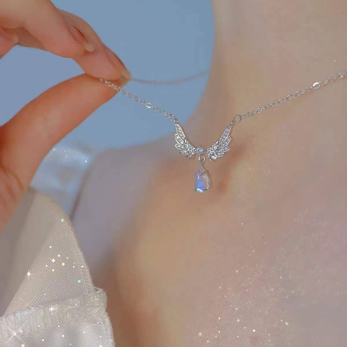 2022 Fashion Opal Heart Necklace Castle Necklace For Woman Girls Rose Quartz Barbie Necklace Jewelry Accessories Gift