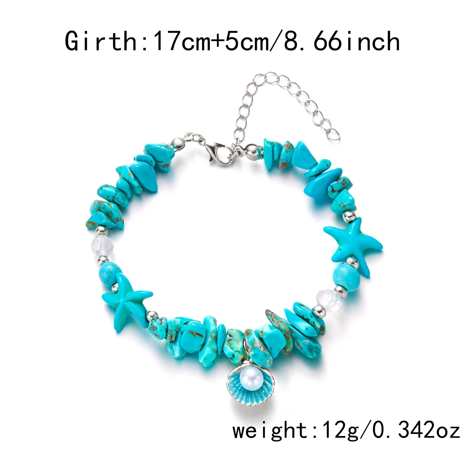 Natural Shell Chip and Conch Boho Bracelet