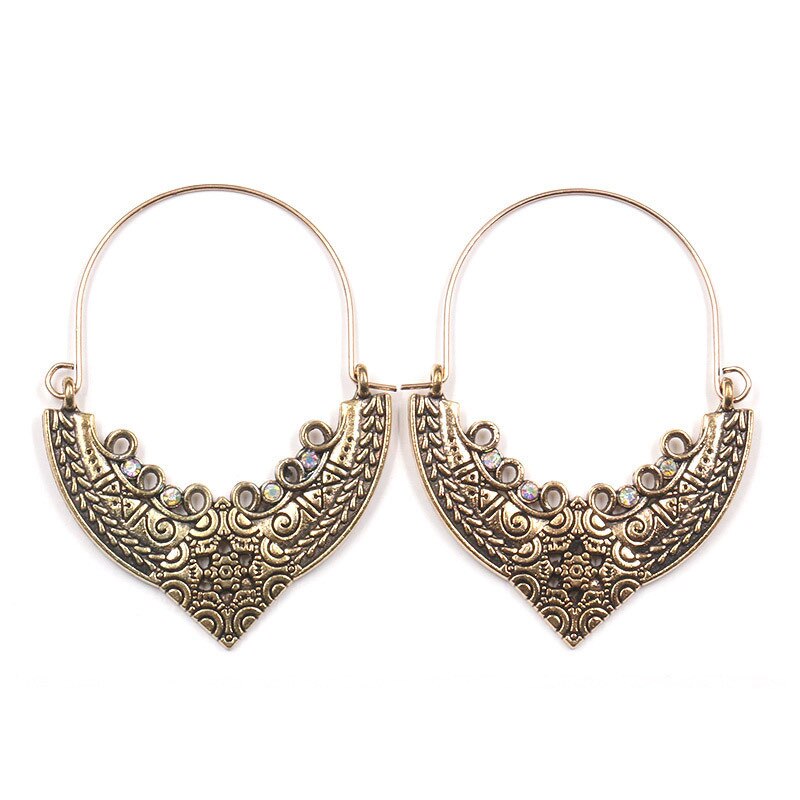 Exknl Big Long Drop Earrings for Women Geometric Bell Bohemian Cross Vintage Tassel Flower Earrings Fashion Jewelry Accessories