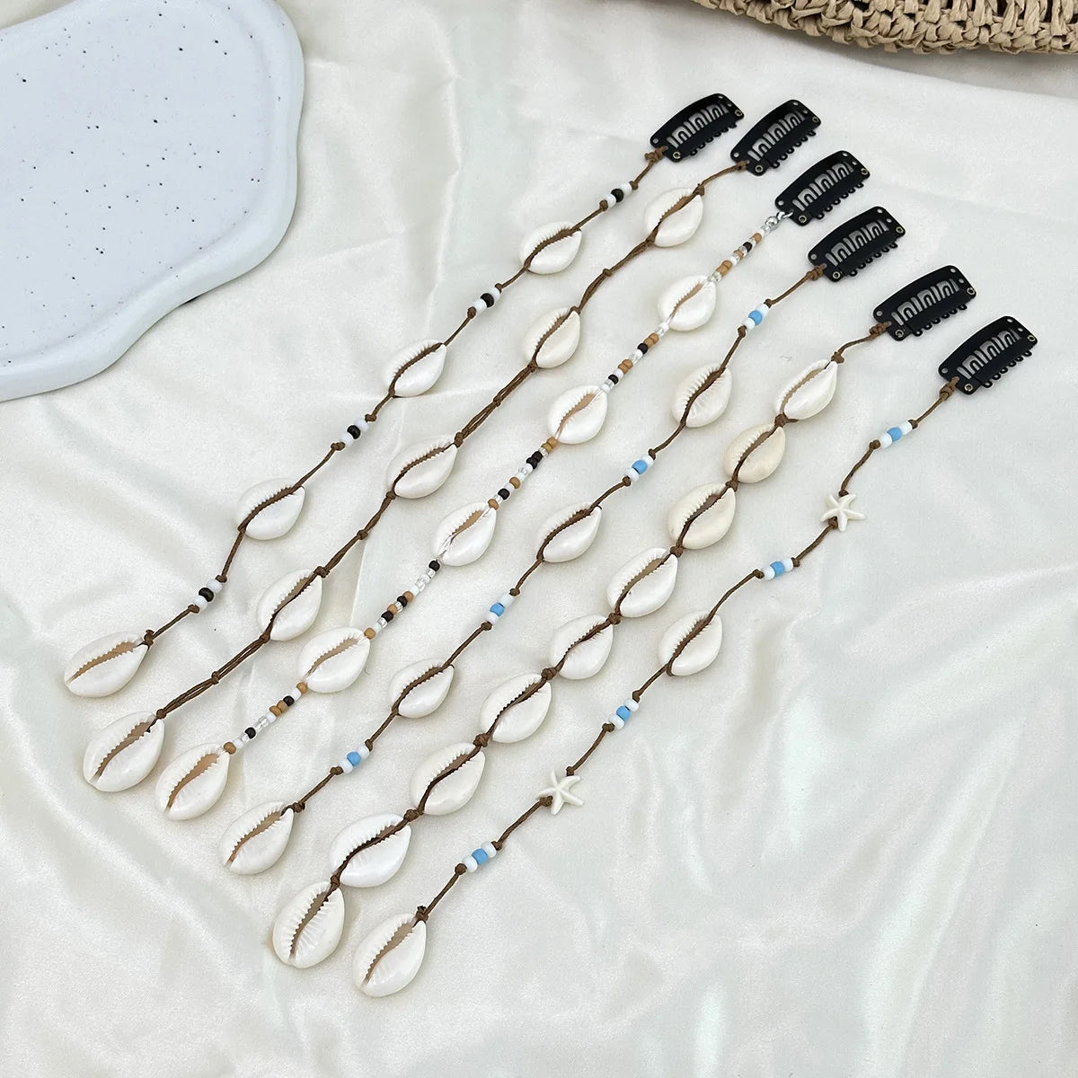 Shell Bead Mermaid Boho Hair Extension Strand