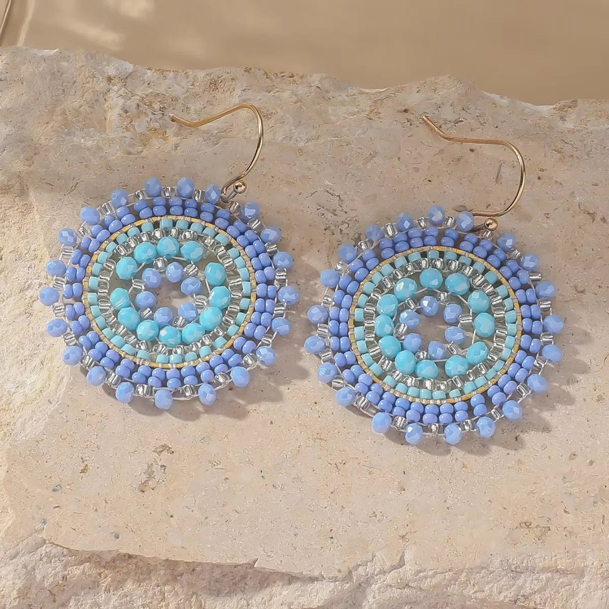 Rhinestone Floral Swing Drop Earrings Jewelry