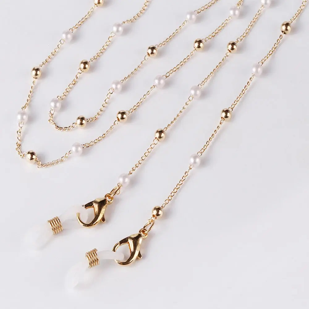 Pearl and Shell Beaded Sunglasses Chain Lanyard
