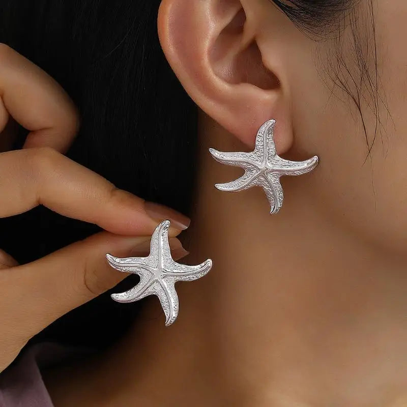 Pearl, Conch and Starfish Cute Boho Earrings