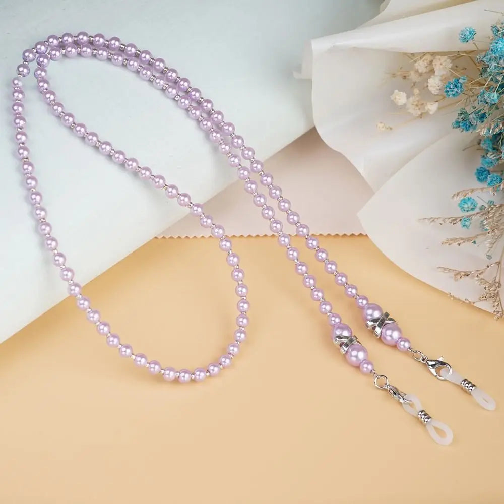 Pearl and Shell Beaded Sunglasses Chain Lanyard