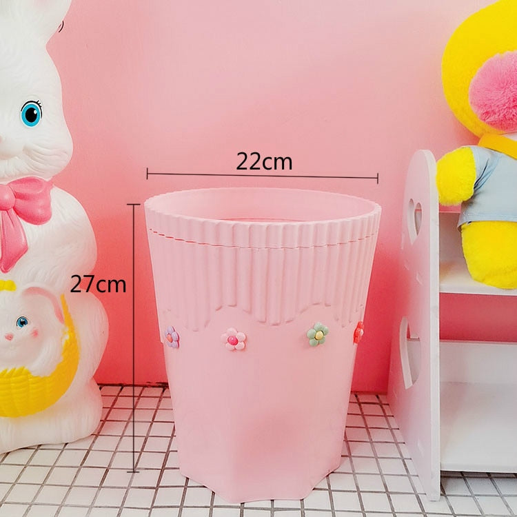 Creative Pink Waste Bin Anime Card Captor Sakura Plastic Trash Can Kawaii Cartoon Home Office Desktop Garbage Storage Basket New - Charlie Dolly