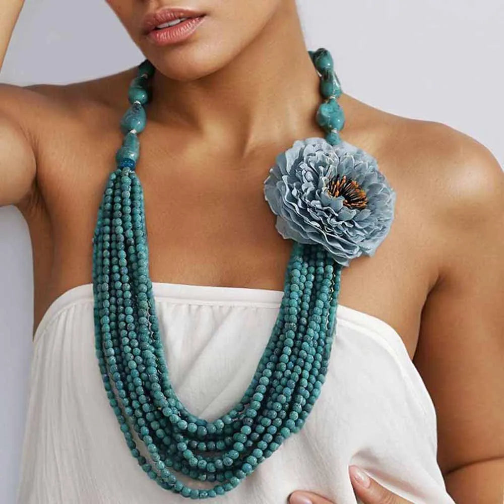 Handmade Bead Multilayer Long Necklace Jewelry