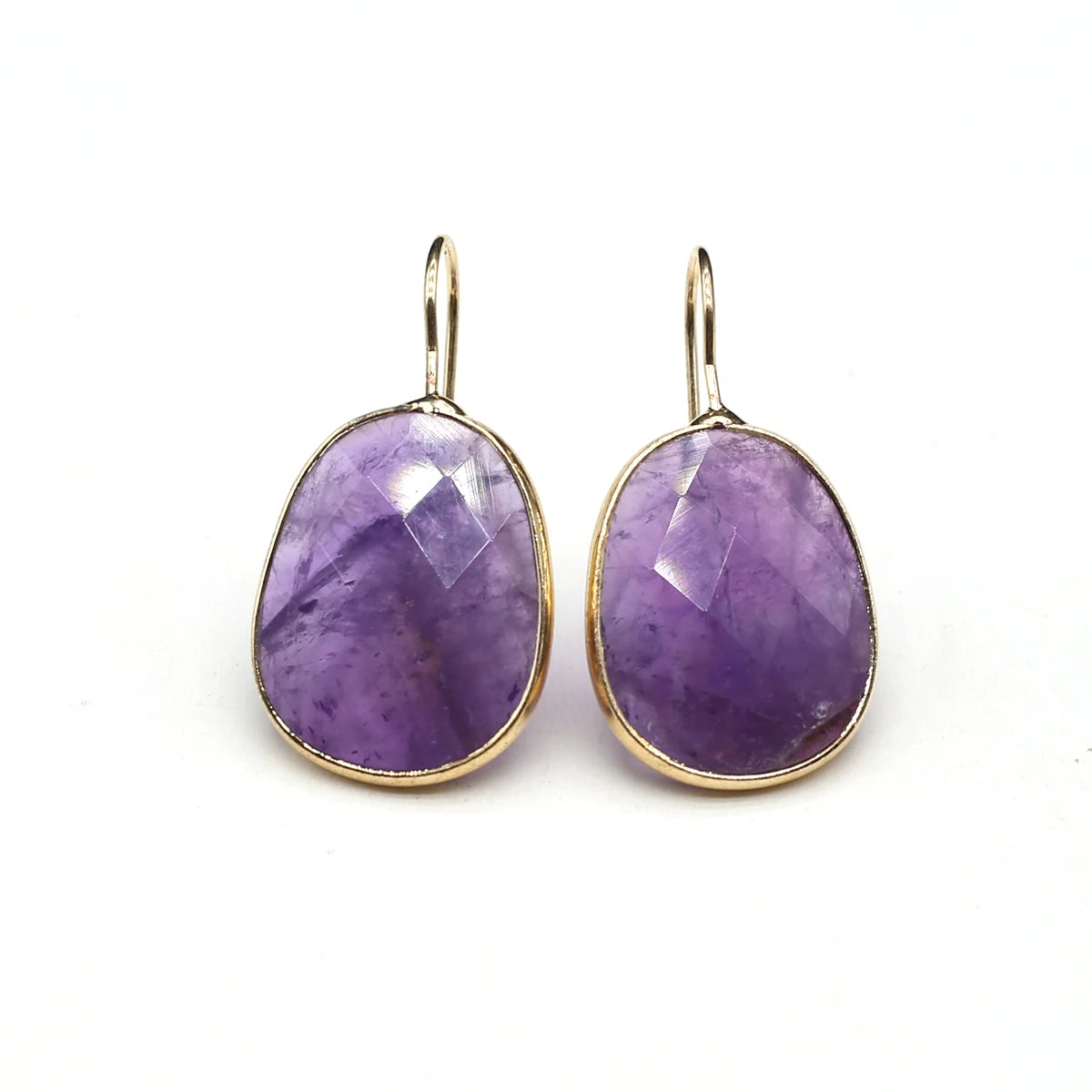 Hot Sale Natural Stone Lapis Lazuli Pink Crystal Faceted Dangle Earring Reiki Eardrop Women Hook Dangle Earrings Party Jewelry - Charlie Dolly