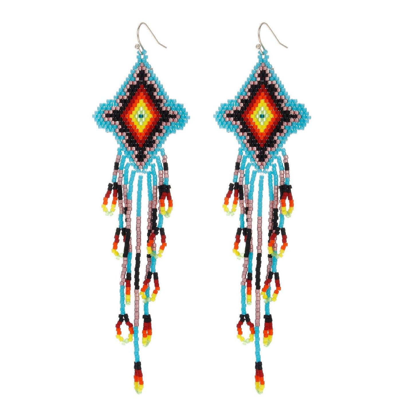 LIMAX Bohemian Earrings 2022 Beads Long Earrings Ethnic Style Drop Earings Fashion Jewelry Bijoux Femme Statement Earrings