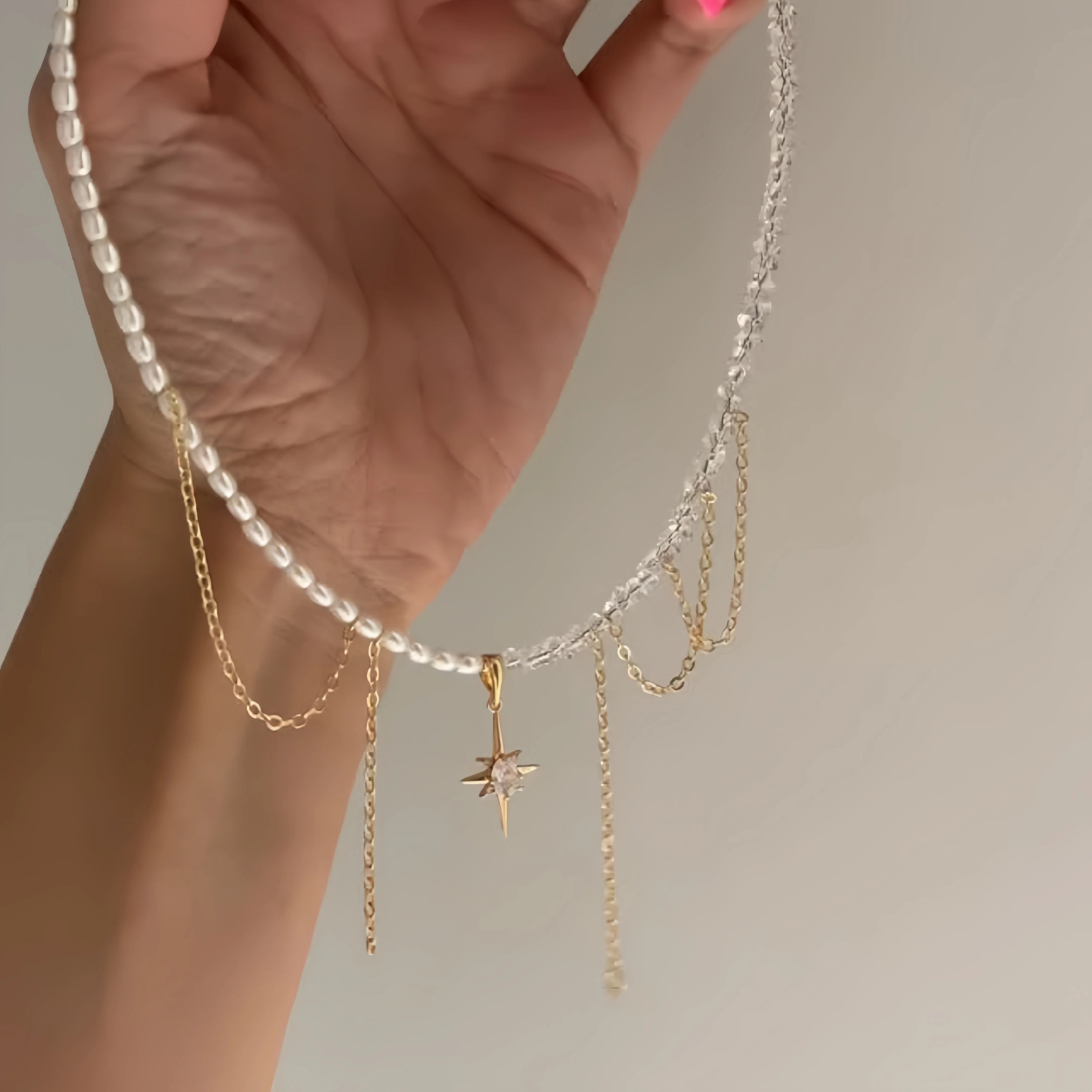 Transparent Crystal Zircon Heart Necklace Jewelry