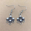 Earrings for Women Girls Drop Dangle Teens Charm Gift Party Simple Punk Cool Halloween Skull Cross Horror Skeleton Death Bat - Charlie Dolly