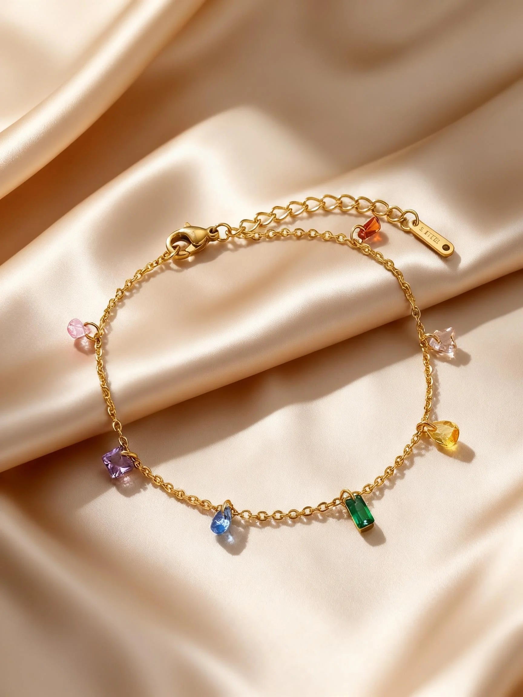Waterproof Stainless Steel Shell and Conch Beaded Anklet