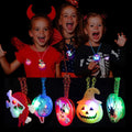 2024 Halloween LED Light-emitting Necklaces for Women Glowing Pendant Toys Children Flash Necklace Halloween Party Decorations - Charlie Dolly