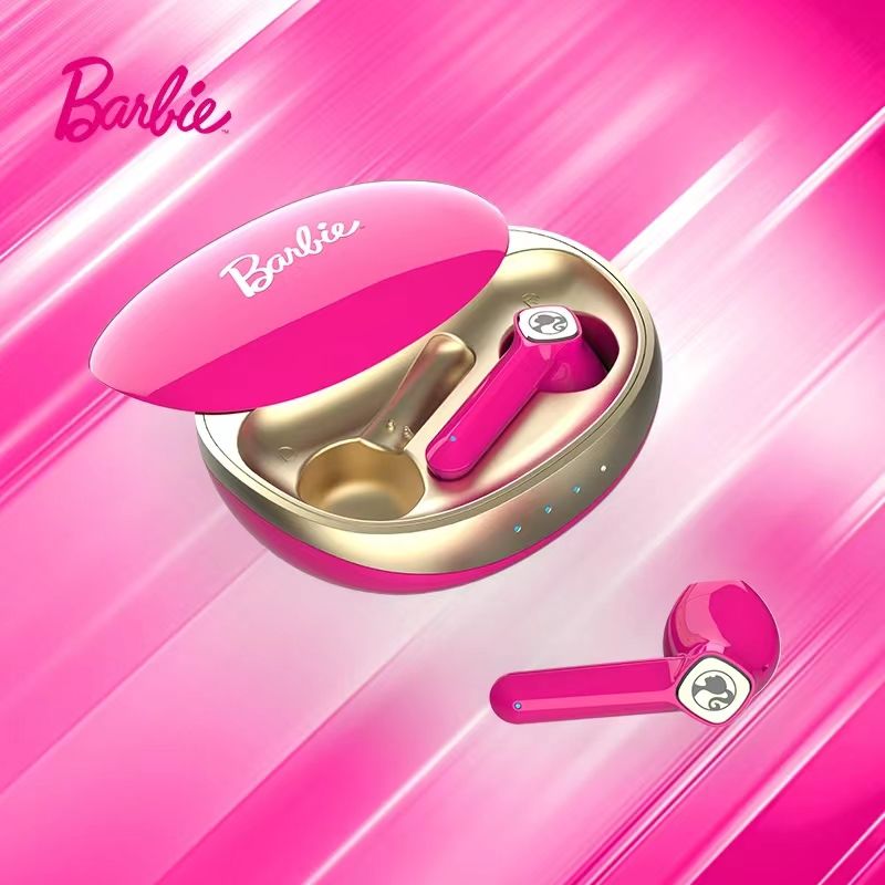 Original Barbie Fashion Earphone Kawaii Retro Girl Heart Wireless Bluetooth Headphones Sweet Portable Headset Girl Gift - Charlie Dolly