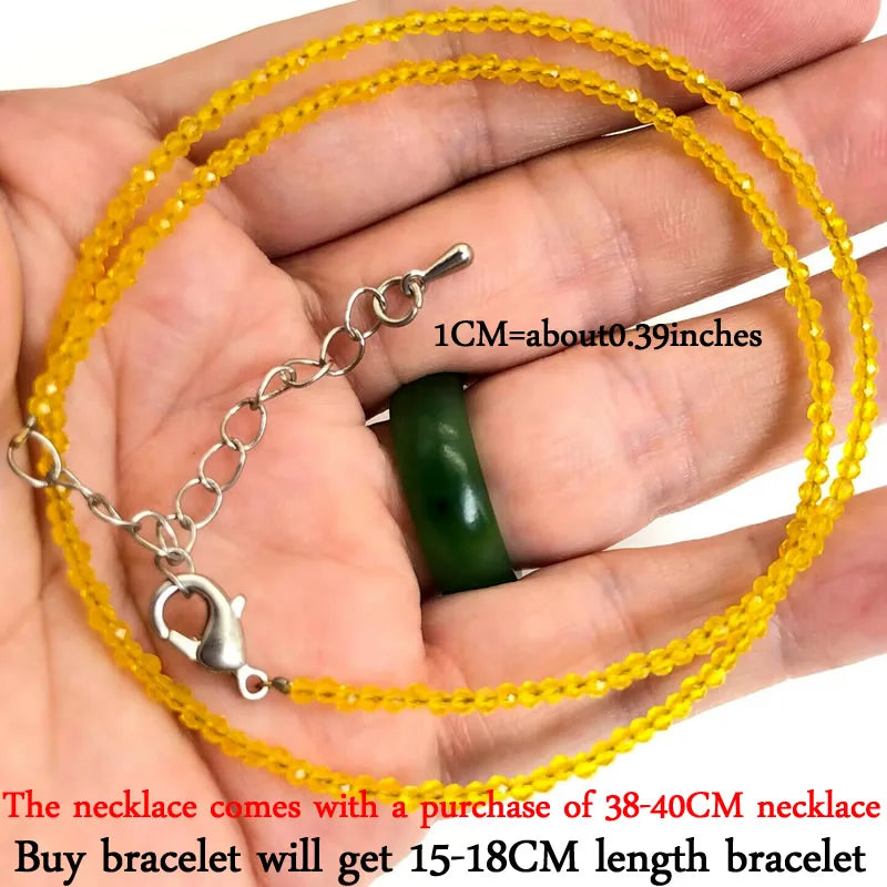 2mm Gemstone Beaded Necklace & Bracelet