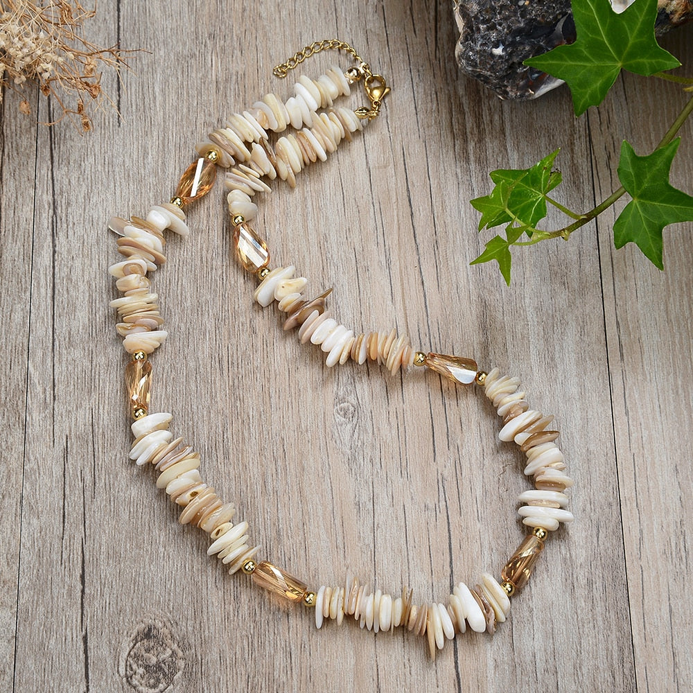 fashion retro style beaded necklace natural shell surfing necklace for men and women men's tribal fashion gift