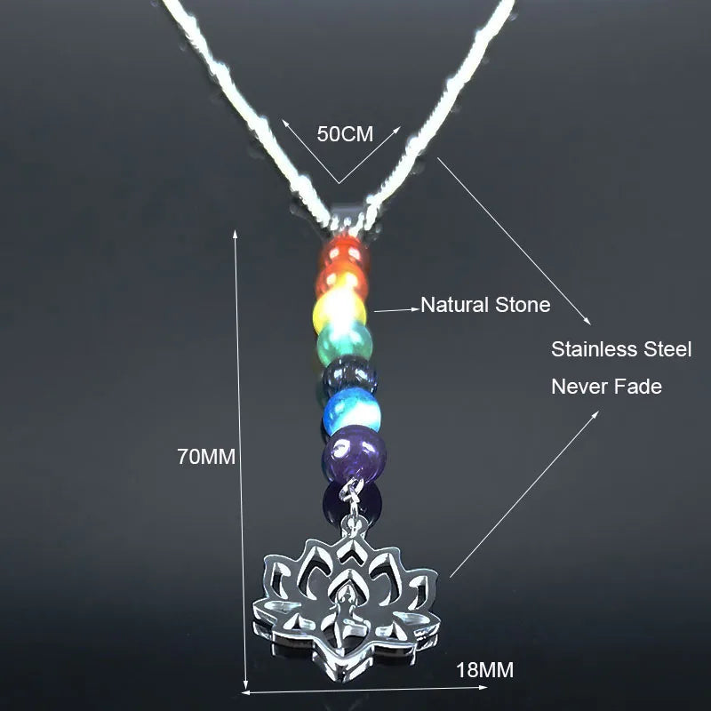 7 Chakra Lotus & Flower of Life Pendant, Sacred Geometry Necklace or Earrings