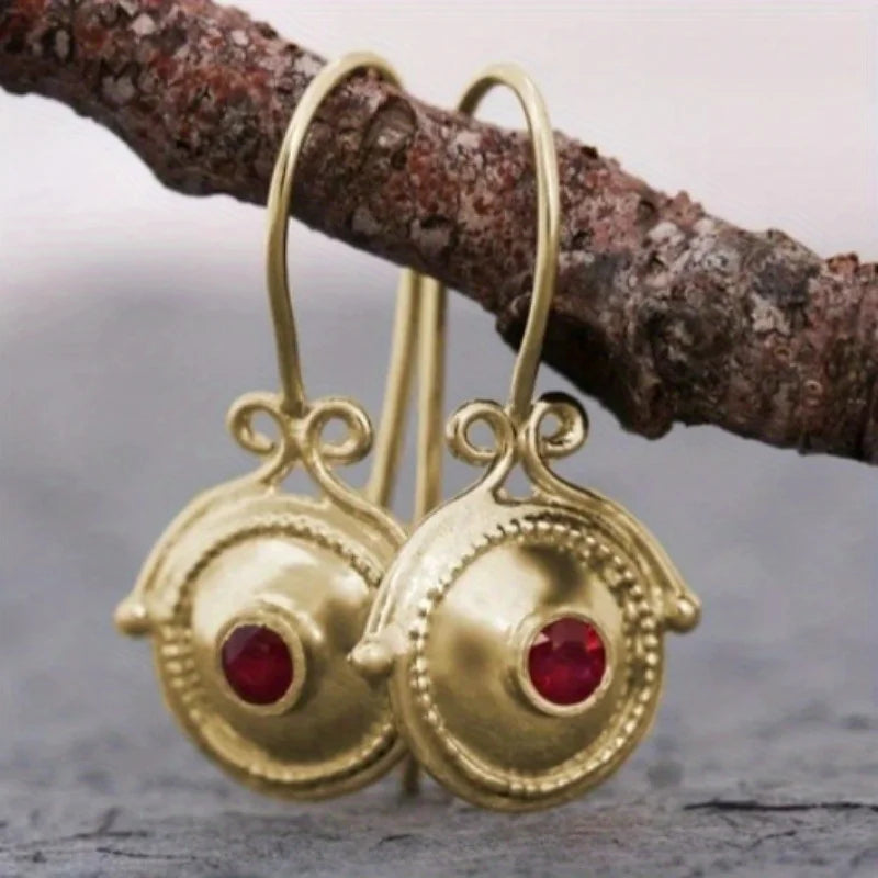 Golden Vintage Bridal Drop Earrings Jewelry