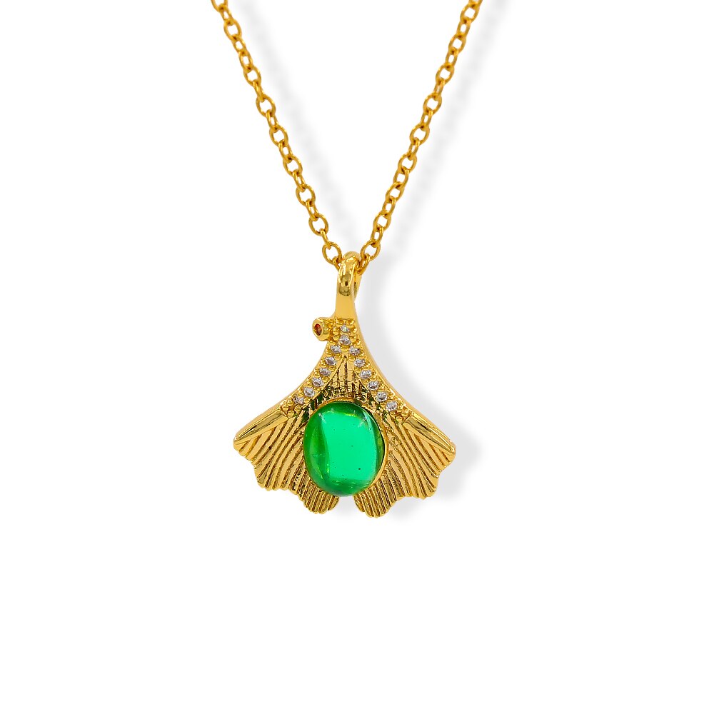 Pearl Stainless Steel Pendant Necklace Fashion Scallop Shell Conch Copper Pendant Shell Shape Women's Luxury Jewelry YS474