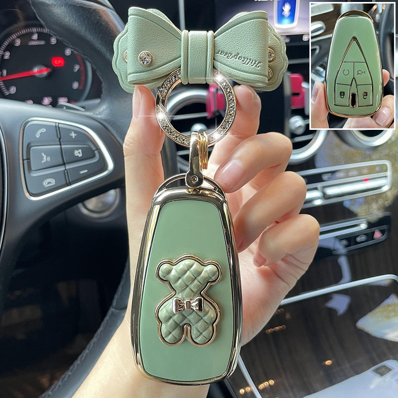 Car Remote Key Case Cover Shell Fob for Changan CS75PLUS CS55PLUS CS35 PLUS Eado UNI-T Oushang X5 X7 EV Keychain Accessories