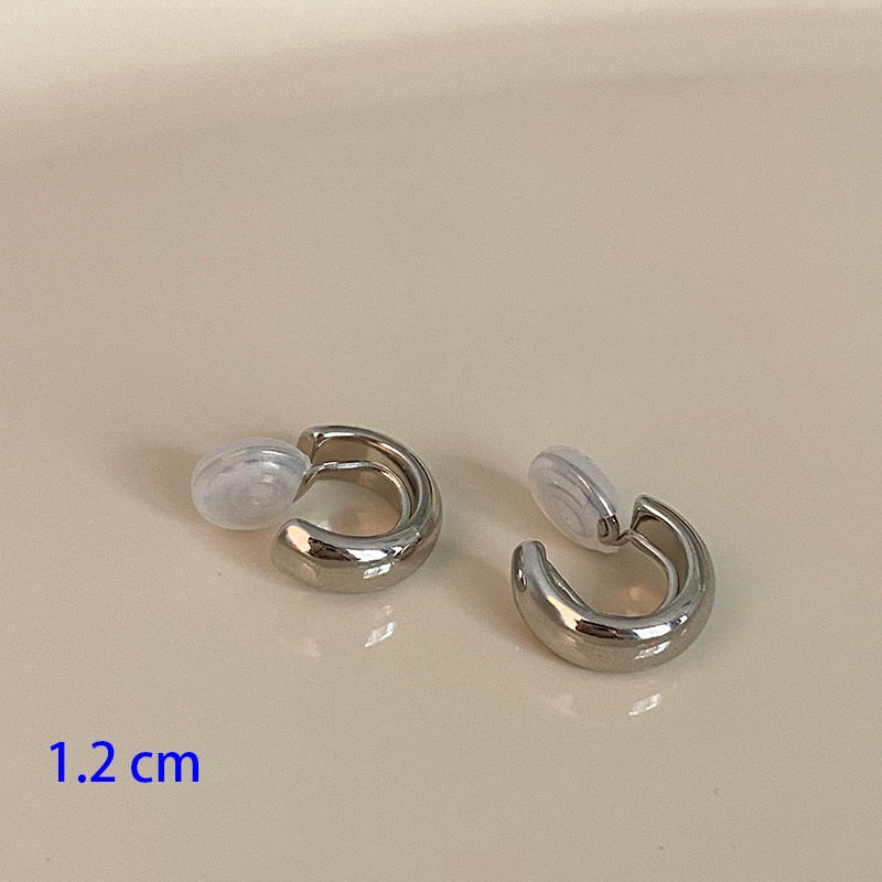 Korean Zircon Small Ear Cuff Set Ear Clips Vintage Gold Color Earcuff Cute Cartilage No Pierced Clip Earrings Women's Jewelry
