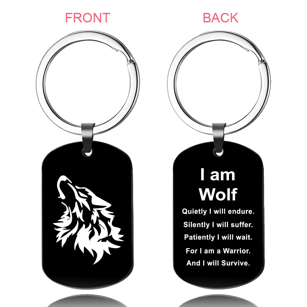 Wolf Friends Key Chains Keyring Keychain Fashion Jewelry Key chain Family Christmas Graduation Gift