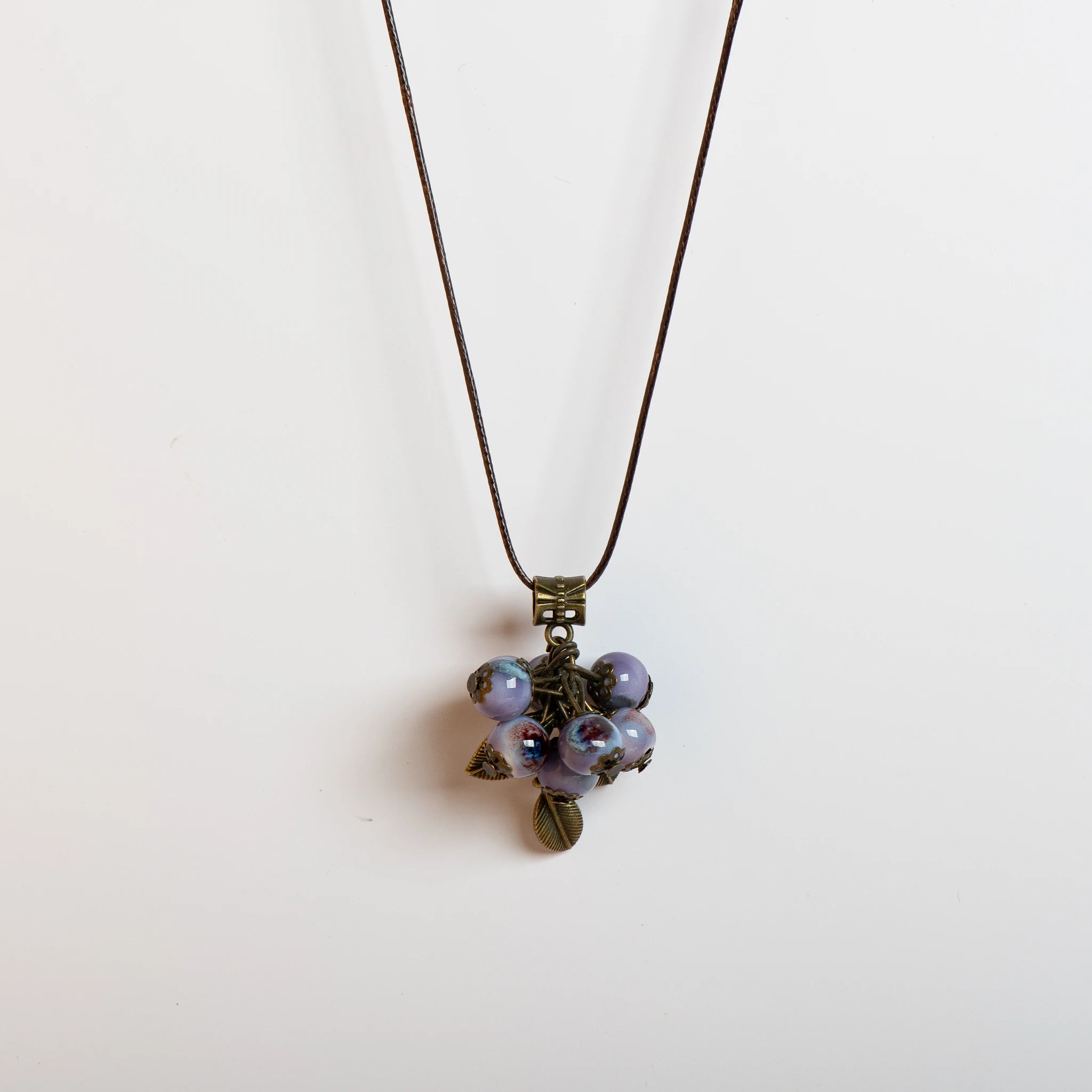 Handmade Ceramic Bead Adjustable Long Necklace Jewelry