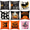 Halloween Pumpkin Ghost Pillowcase Happy Halloween Party Decorations For Home 2024 Trick or Treat Spider Bat Cat Pillow Covers - Charlie Dolly