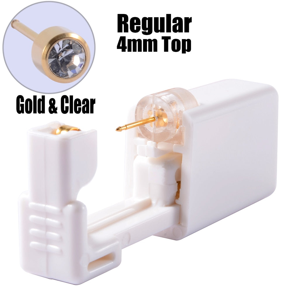 Disposable Sterile Ear Piercing Unit Cartilage Tragus Helix Piercing Gun Tool Kit Build In Steel Stud Earring Star Ball