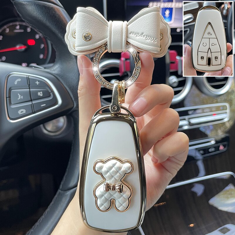 Car Remote Key Case Cover Shell Fob for Changan CS75PLUS CS55PLUS CS35 PLUS Eado UNI-T Oushang X5 X7 EV Keychain Accessories