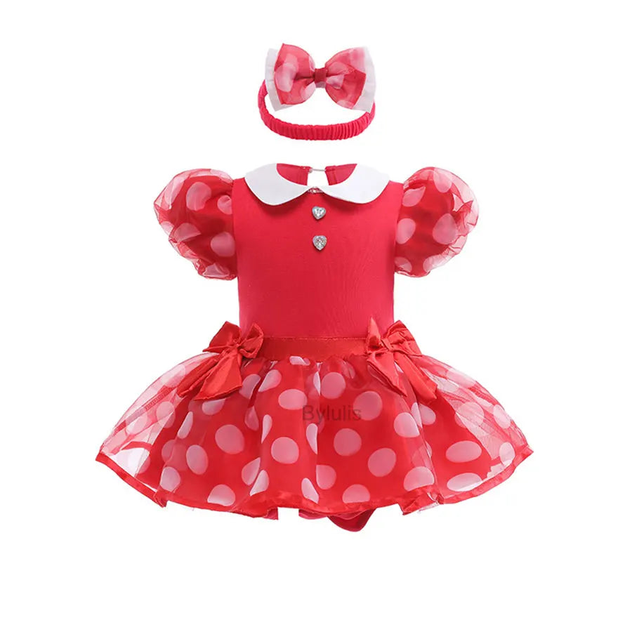 Baby Romper Tutu Dress with Headband Infant Baby Girl Princess Clothes Cute Design Kids Dress Halloween Party Costumes Outfit - Charlie Dolly