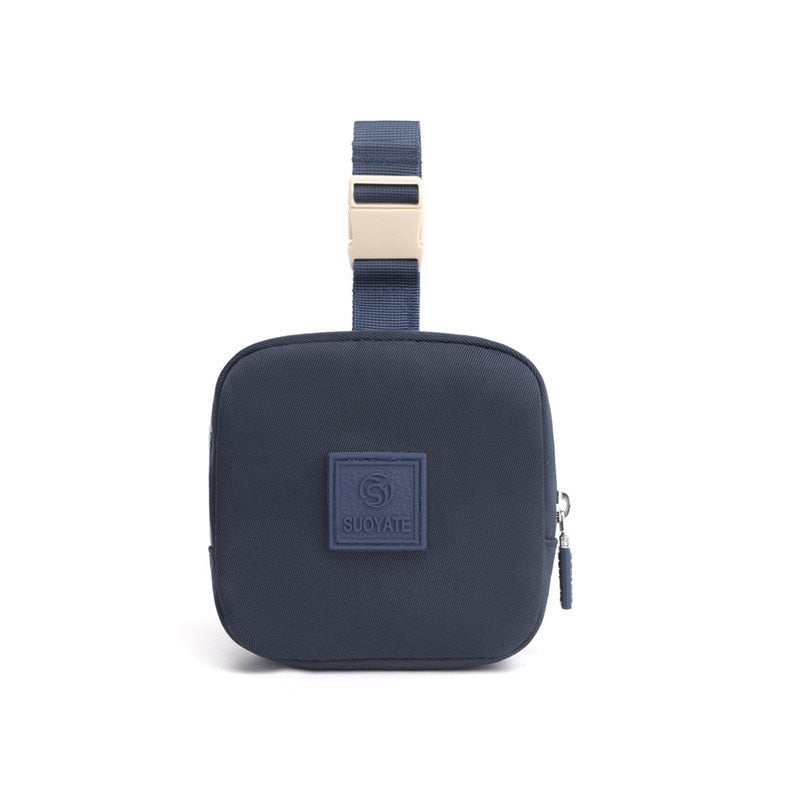 PURDORED 1 Pc 10 Colors Square Mini Coin Purse Women Business Card Case Credit Cards Wallet Coin Purse Zipper Card Purse Bag