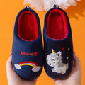 Child Cotton Shoes Kids Winter Slippers Boys And Girls Baby Cute Unicorn Warm Shoes Thickening Large Children Home Slippers - Charlie Dolly