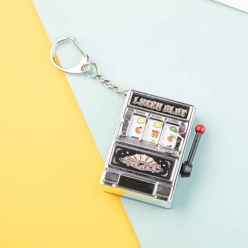 Keychain Toy Fruit Machine Slot Machine Key Chain Fun Creative Car Jewelry Key Chain Jewelry Wholesale