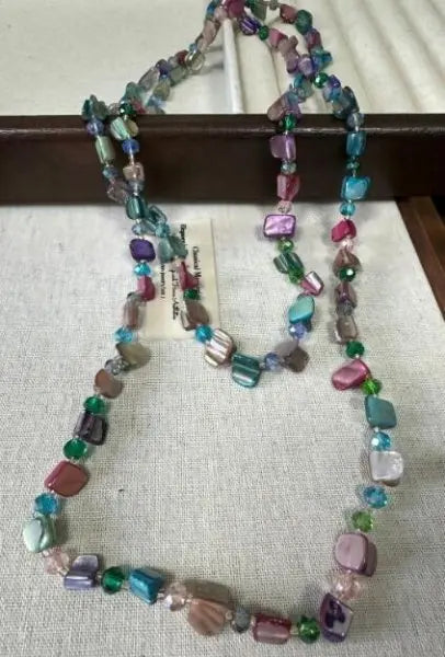Irregular Stone Crystal Double Layer Necklace Jewelry