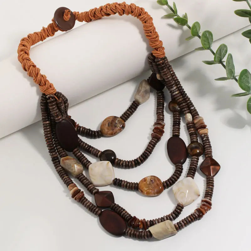Beaded Multilayer Party Statement Necklace Jewelry