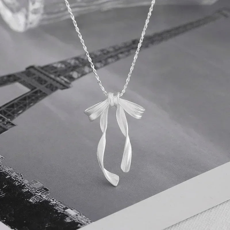 Bowknot Pendant Boho Elegant Clavicle Chain Necklace
