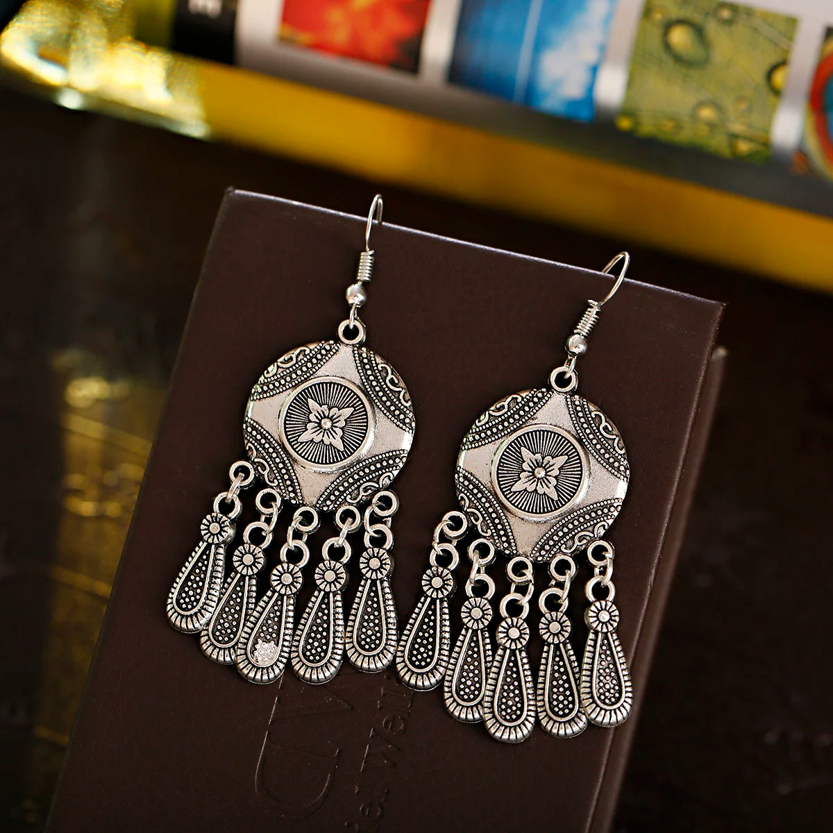 Afghan Silver Plated Ethnic Earrings Jewelry
