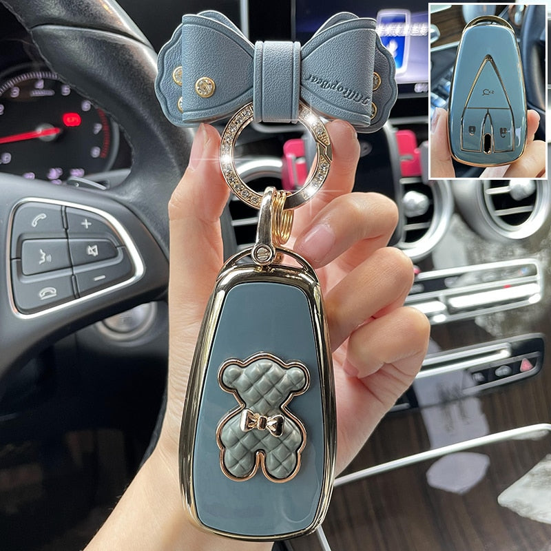 Car Remote Key Case Cover Shell Fob for Changan CS75PLUS CS55PLUS CS35 PLUS Eado UNI-T Oushang X5 X7 EV Keychain Accessories